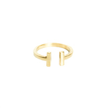 Load image into Gallery viewer, 14k gold, faith inspired, bold adjustable stacking ring

