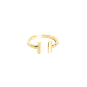 14k gold, faith inspired, bold adjustable stacking ring