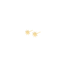 Load image into Gallery viewer, 14k gold, faith inspired, star stud earrings

