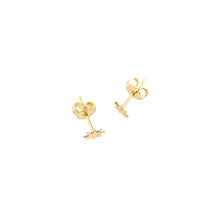 Load image into Gallery viewer, 14k gold, faith inspired, star stud earrings
