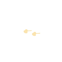Load image into Gallery viewer, 14k gold, Christian jewelry, heart stud earrings
