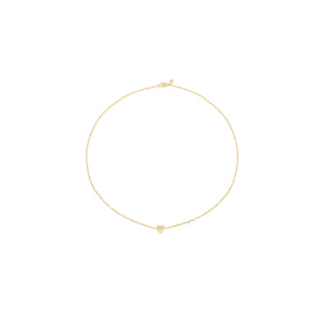 14k gold Christian layering necklace with heart